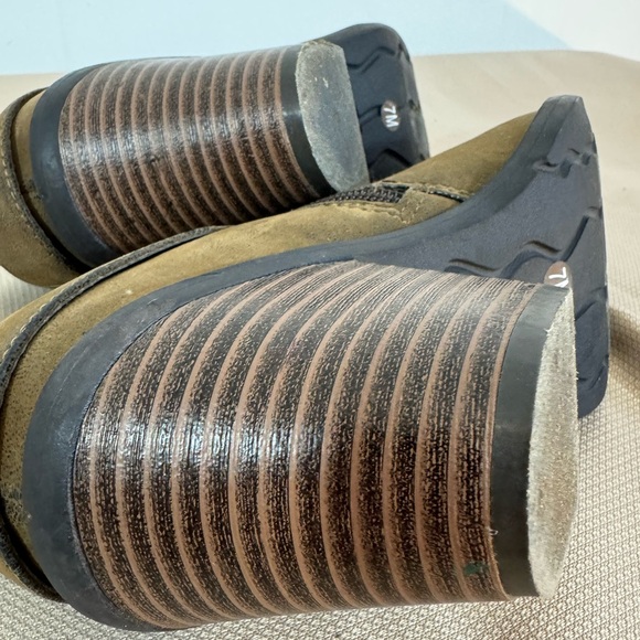 Nicole Sage Double Zipper Stacked Heel Tufted Faux Leather Ankle Boots - Picture 9 of 11